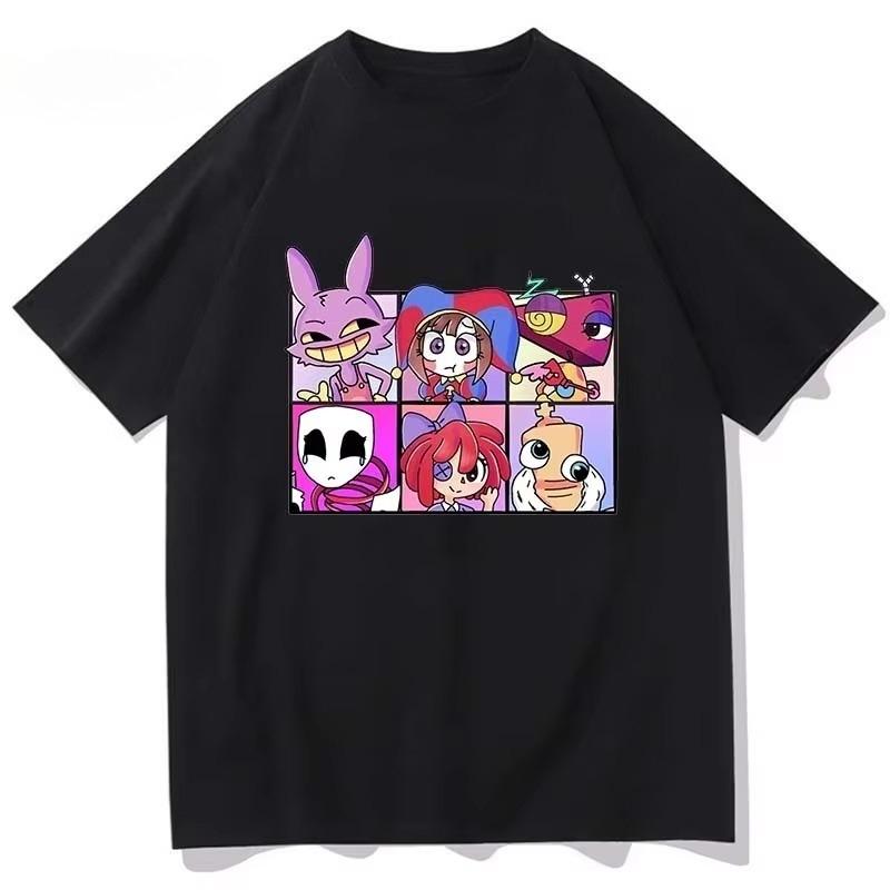 THE AMAZING DIGITAL CIRCUS Print T-Shirt Men's and Women's Casual Fashion Pomni THE Jester Ramen T-Shirt Short Sleeve T-Shirt