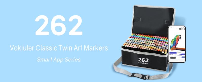 262 168 120 Gift Set Alcohol Markers Dual Tip Artist Drawing Markers for Kids Boys Girls Students and Adults Professional Grade Colors with Brown and Skin Tone Shades Ideal for New Year Christmas Halloween Gifts