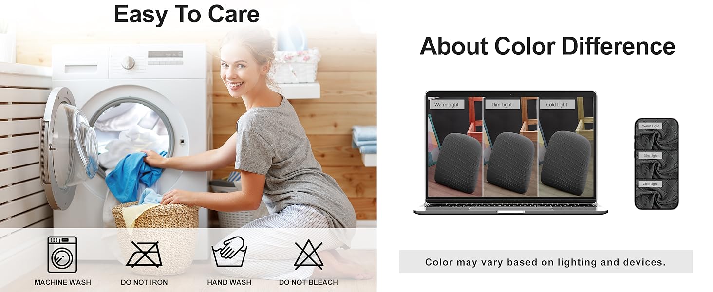 Waterproof Seat Covers for Dining Room Chairs Set of 4 with Stretch Bench Slipcover Chair Covers Removable Washable Chair Seat Cushion Protector(Dark Gray, 5 PCS)