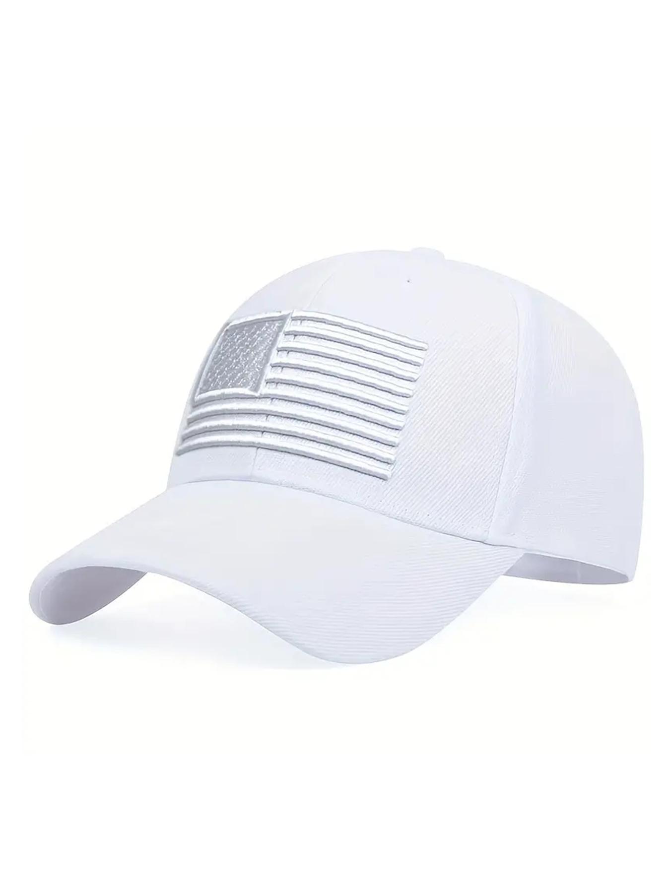 Unisex American Flag Embroidered Baseball Cap, Adjustable Sun Protection Hat for Outdoor Travel Beach Vacation, One Size Fits All, Outdoor Hats