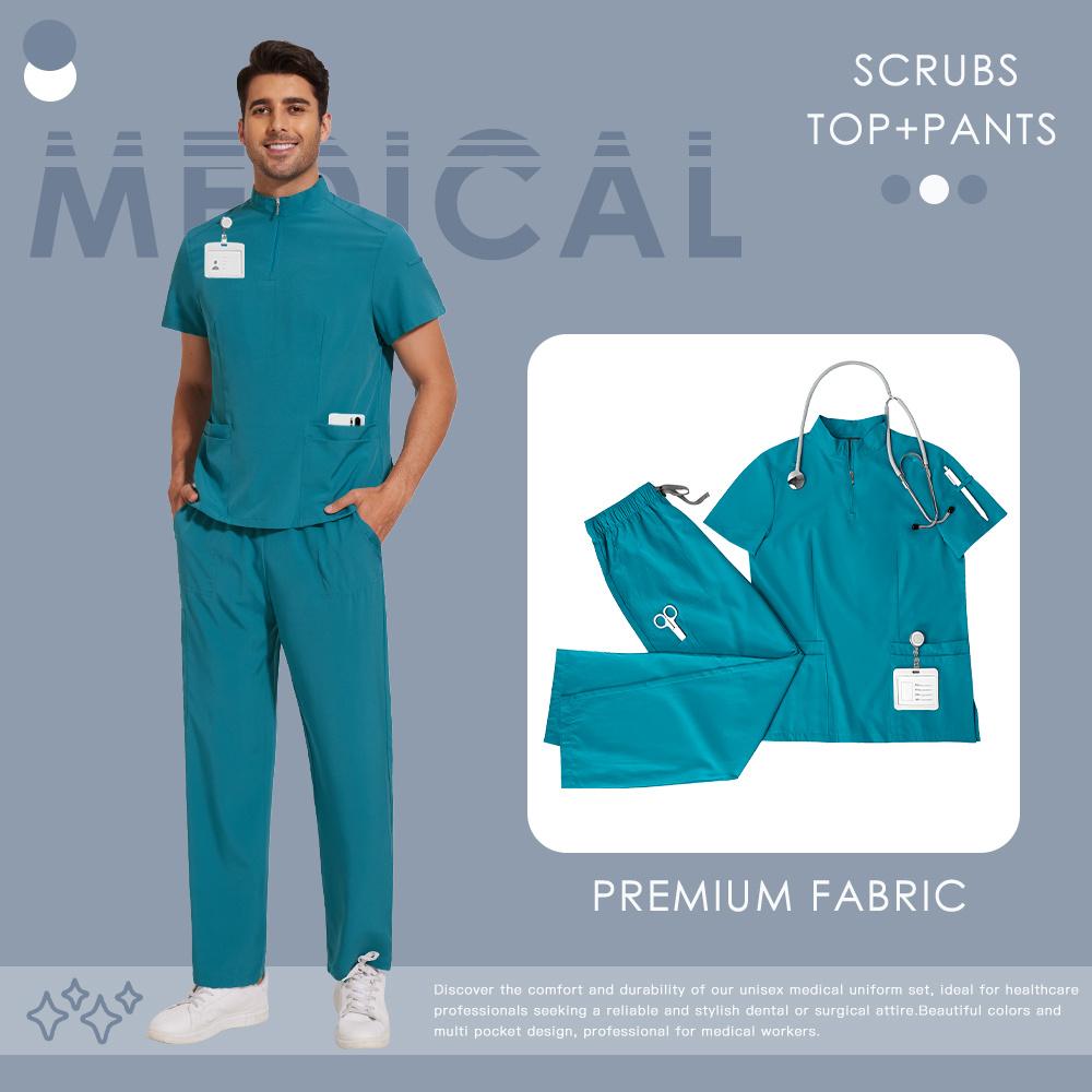 Staff Uniform Sets Hotel Work Wear Medical Scrubs Beauty Salon Front Desk Uniform Tops And Pants
