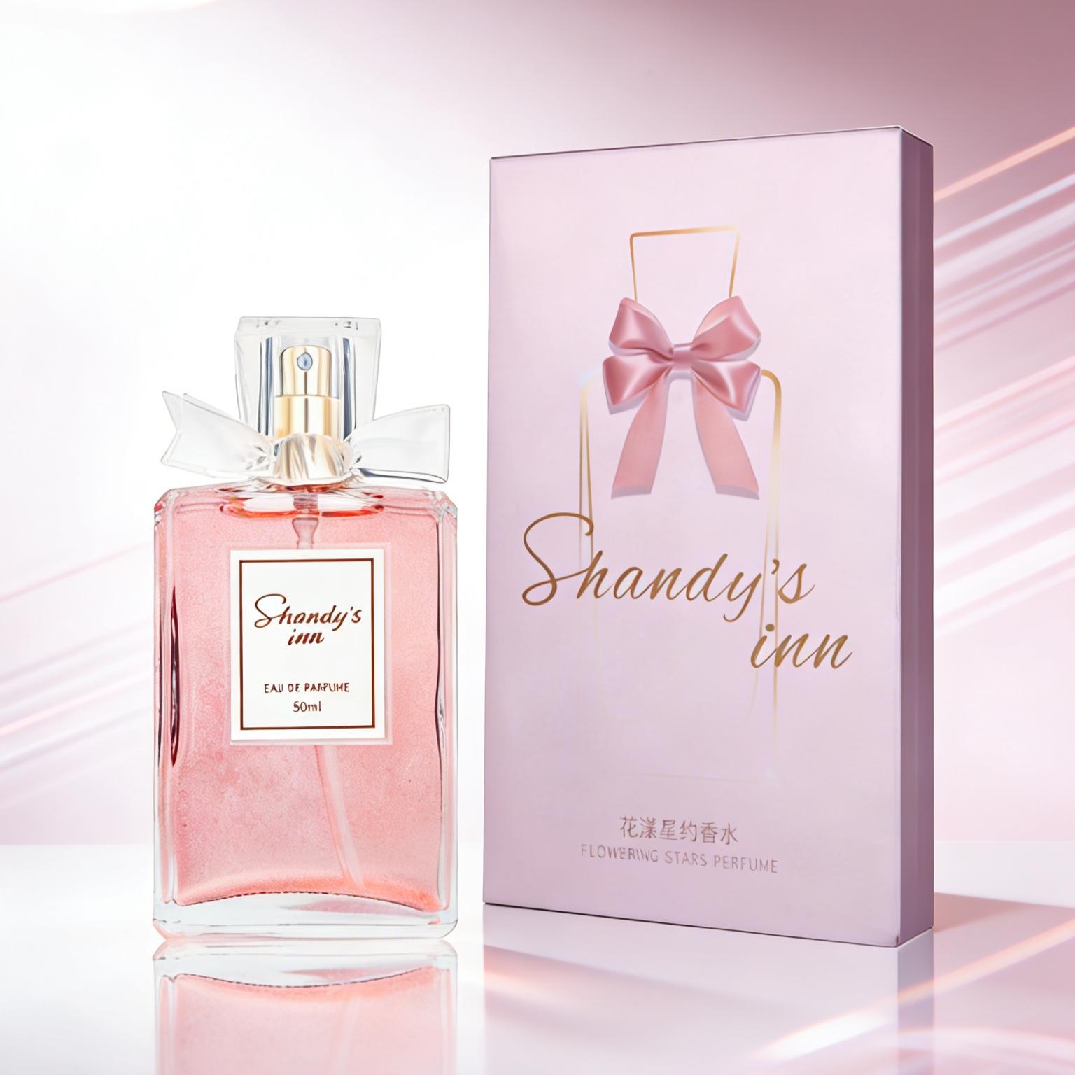 50ML Women's Perfume, Long-Lasting Fresh Rose Scent, Elegant Ladies' Fragrance Gift, Trendy Party and Daily Use, Portable and Happy Mood, Floral Scents Perfume