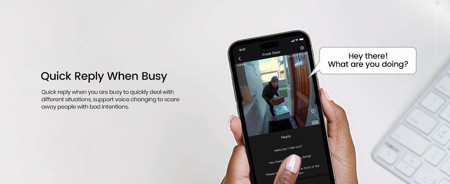 AOSU Doorbell Camera Wireless - Head-to-Toe View, Intelligent Package Detection, 2.4G Wi-Fi Video Doorbell with Chime, No Monthly Fees, Smart Human Detection, Works with Alexa and Google Assistant