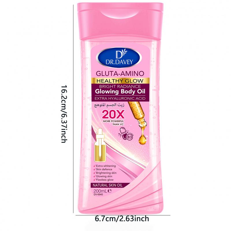 200ml DR.DAVEY GLUTA-AMINO GLOWING BODY OIL Skincare oil Moisturizing Hydrating moisturizes and nourishes the skin with a large volume of whole-body essential oil for Body, Face, Hand,Foot,Lip, Eye,travel - TikTok Shop 200ml DR.DAVEY GLUTA-AMINO GLOWING BODY OIL Skincare oil Moisturizing Hydrating moisturizes and nourishes the skin with a large volume of whole-body essential oil for Body, Face, Hand,Foot,Lip, Eye,travel - TikTok Shop