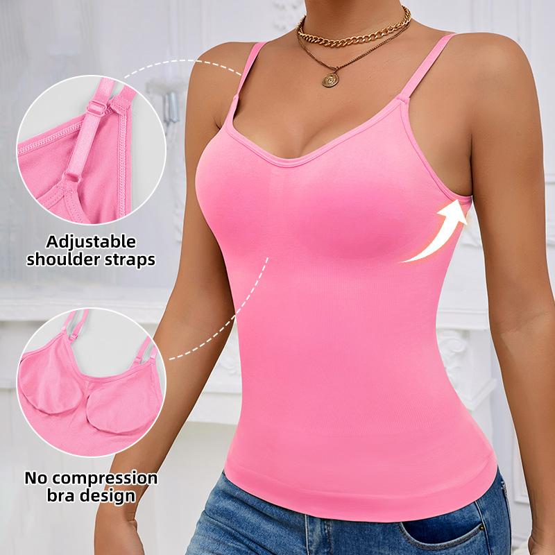 Seamless shaping Camisole tank top for women tummy control slimming cami with scoop neck breathable soft fabric multi color options