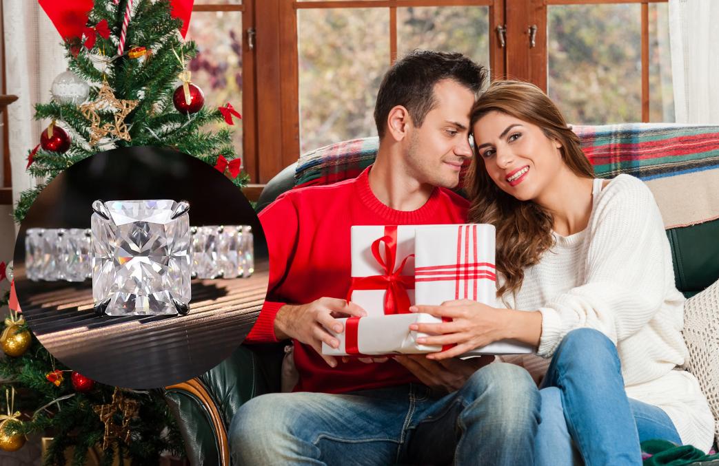 2ct Radiant Cut Rings for Women - D Color VVS1 Clarity Lab Created Wedding Rings for Women