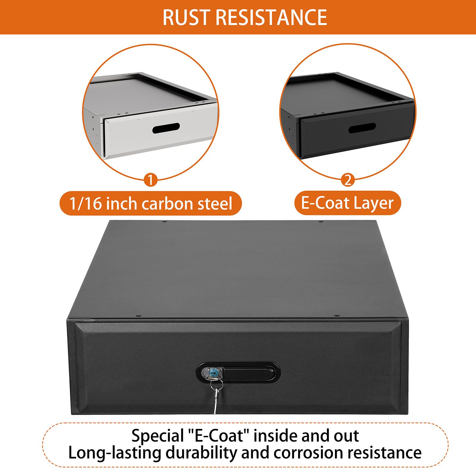 Hooke Road Modular Additional Drawer for 2015-2018 Jeep Wrangler JK & 2018-2026 Wrangler JL & 2021-2026 Ford Bronco 4-Door Car Trunk Organizer Car Trunk Storage