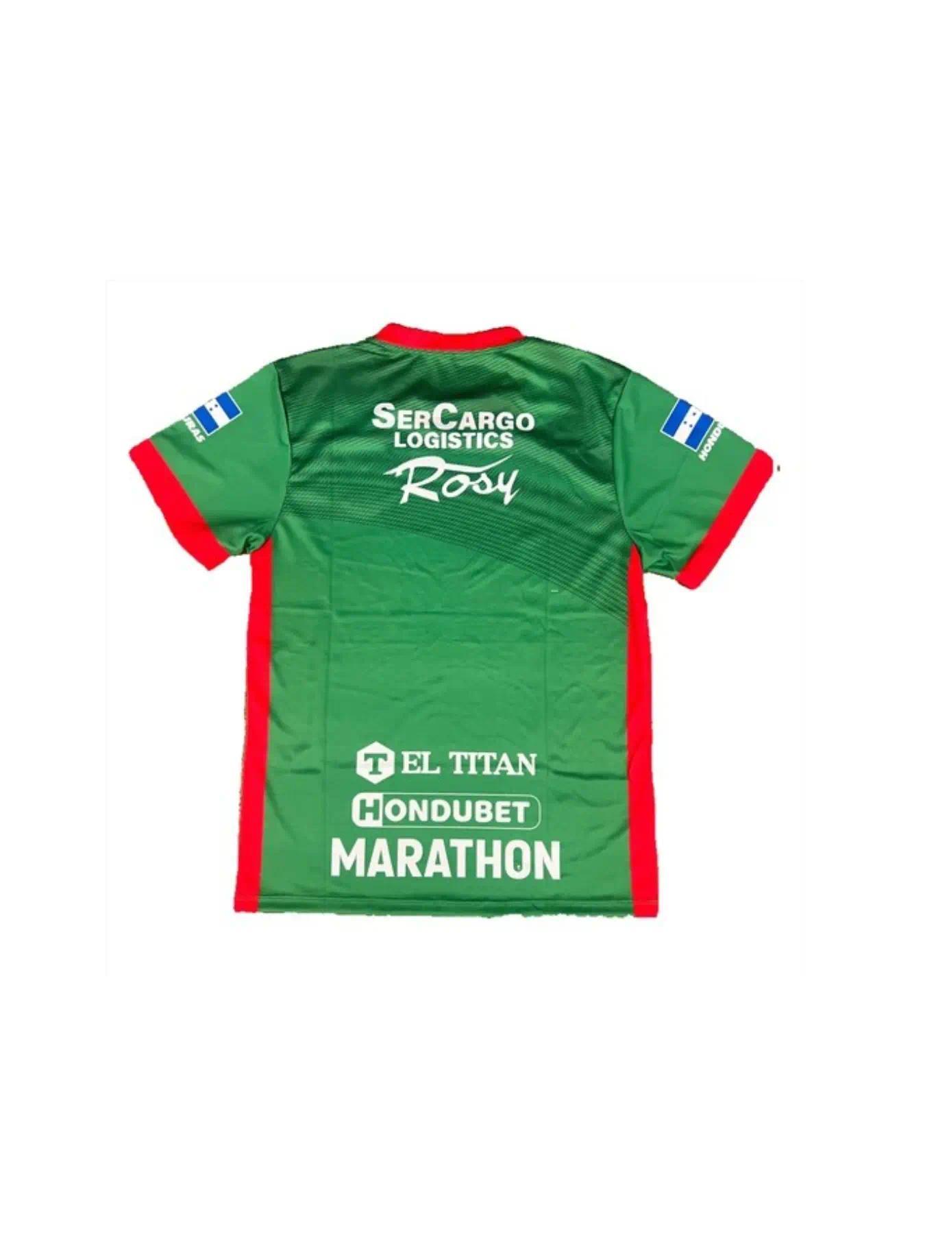 Marathon Football Pattern Sporty Shirt, Football Jersey, Men's Printed Design, Casual Fitted Style, Short Clothing Length, All over Print