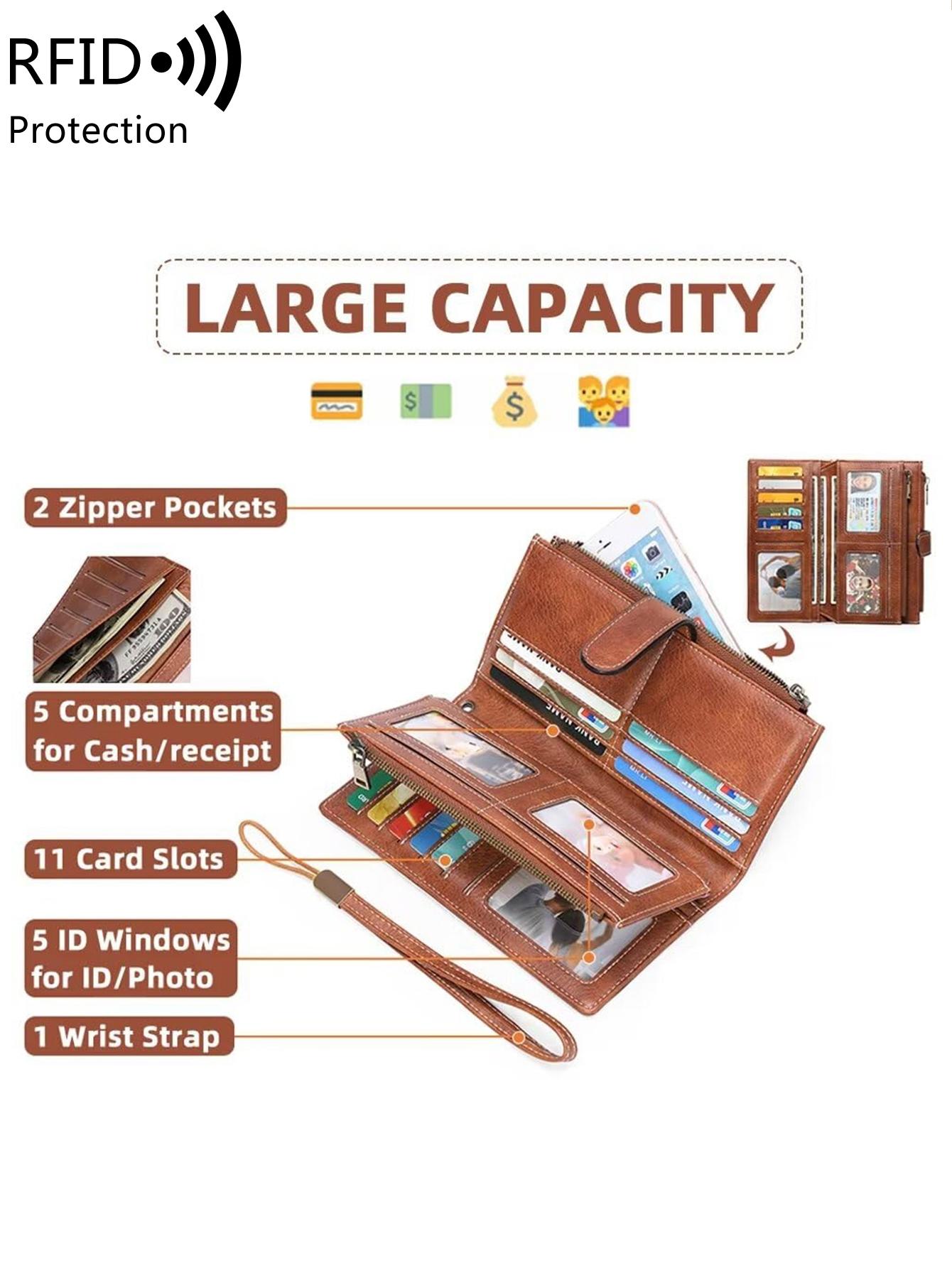 Fashion Leopard Pattern Zipper Long Wallet, CasualVersatile Stylish Wallet for Women, Trendy All-match &Exquisite Wallet for Birthday Gift，Christmas Gift, Valentine's Day Gift, Ideal Gift, Fashionable Wallet, Durable Fashion Wallet