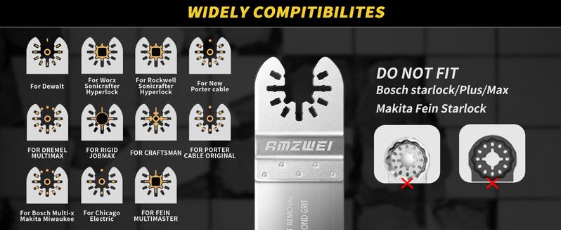 Valentine's Day 8-16PCS Diamond Oscillating Saw Blades, Curved Edge Grout Remover Tool Blades for Grout Removal Tile Mortar Concrete Masonry, Flush Cut, Fit Dewalt Milwaukee Worx Ryobi