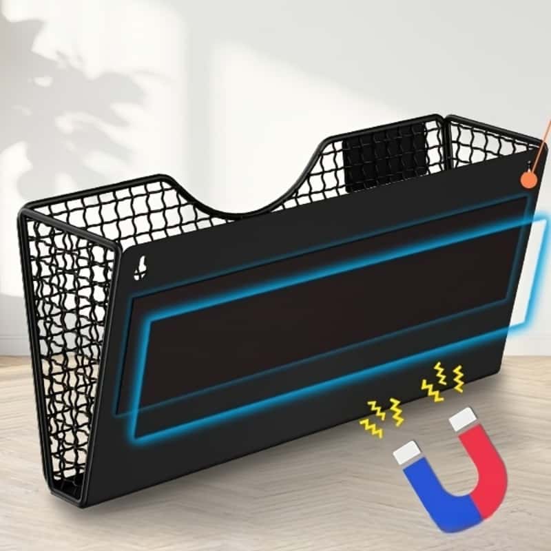 Magnetic File Holder, Pocket Magnetic File Organizer, No Drilling Magnet Paper, Mail Sorter, Magazine Basket, Fridge Cabinet, Office Classroom Wall Storage Rack, Office Desk Accessories