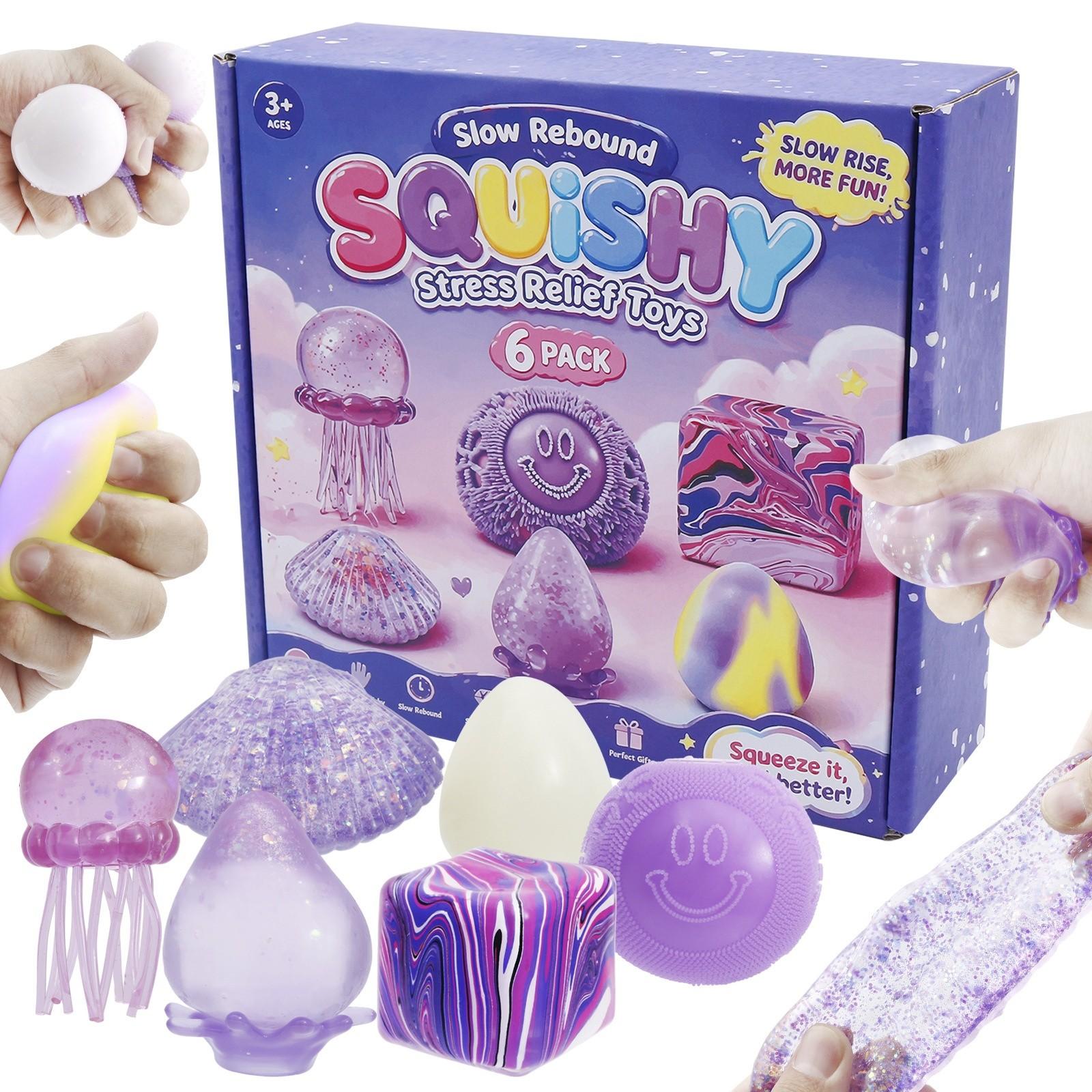 Stress Relief Toy Set, Malt Sugar Squeeze Therapy Kit, Creative Soft Gel Doll, Ideal for Pressure Relief, Birthday Gift, Party Present