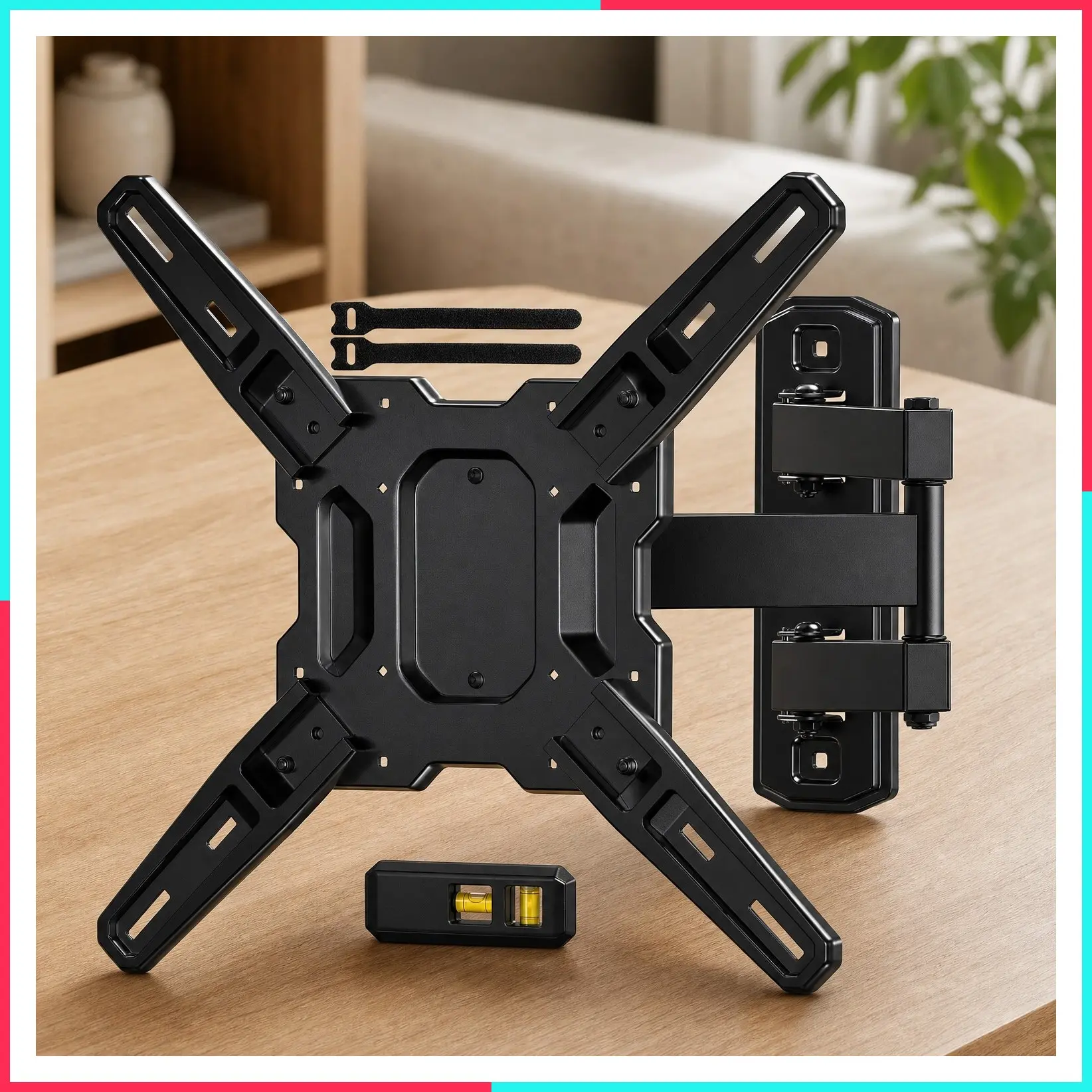 Full Motion TV Mount for 26-65 Inch TVs up to 82 lbs, Swivel Articulating Corner Wall Mount Bracket with Tool-Free Single Stud Design, Max VESA 400x400mm