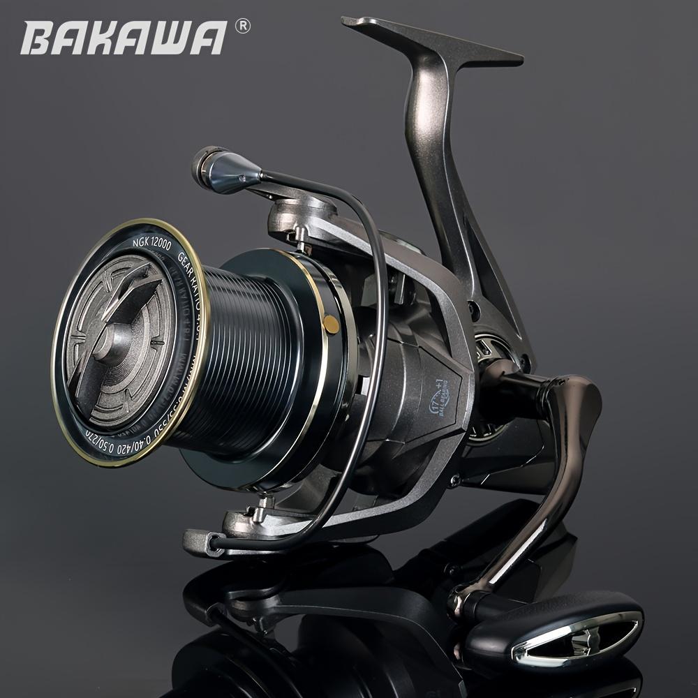 Bakawa Large Spinning Fishing Reel 4.8:1 Ratio, Freshwater Saltwater Fishing Gear, 10000-14000 Series, Max Drag 66lb, Surf Fishing Reel