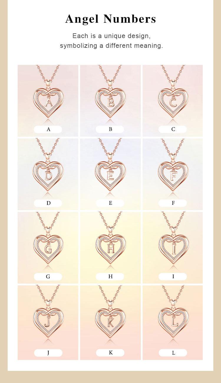 Elegant Captain Heart Initial Necklace with Cubic Zirconia, Personalized A-Z Alphabet Pendant, Delicate RoseGold Heart Jewelry for Women Elegant Captain Heart Initial Necklace with Cubic Zirconia, Personalized A-Z Alphabet Pendant, Delicate RoseGold Heart Jewelry for Women