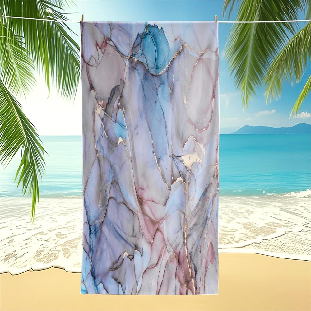 Marble Ink Print Beach Towel, Multiple Styles, Quick Dry Soft Skin-Friendly Absorbent Sand Free, Suitable for All People, Pool Camping Beach Towel, Ideal Gift Choice