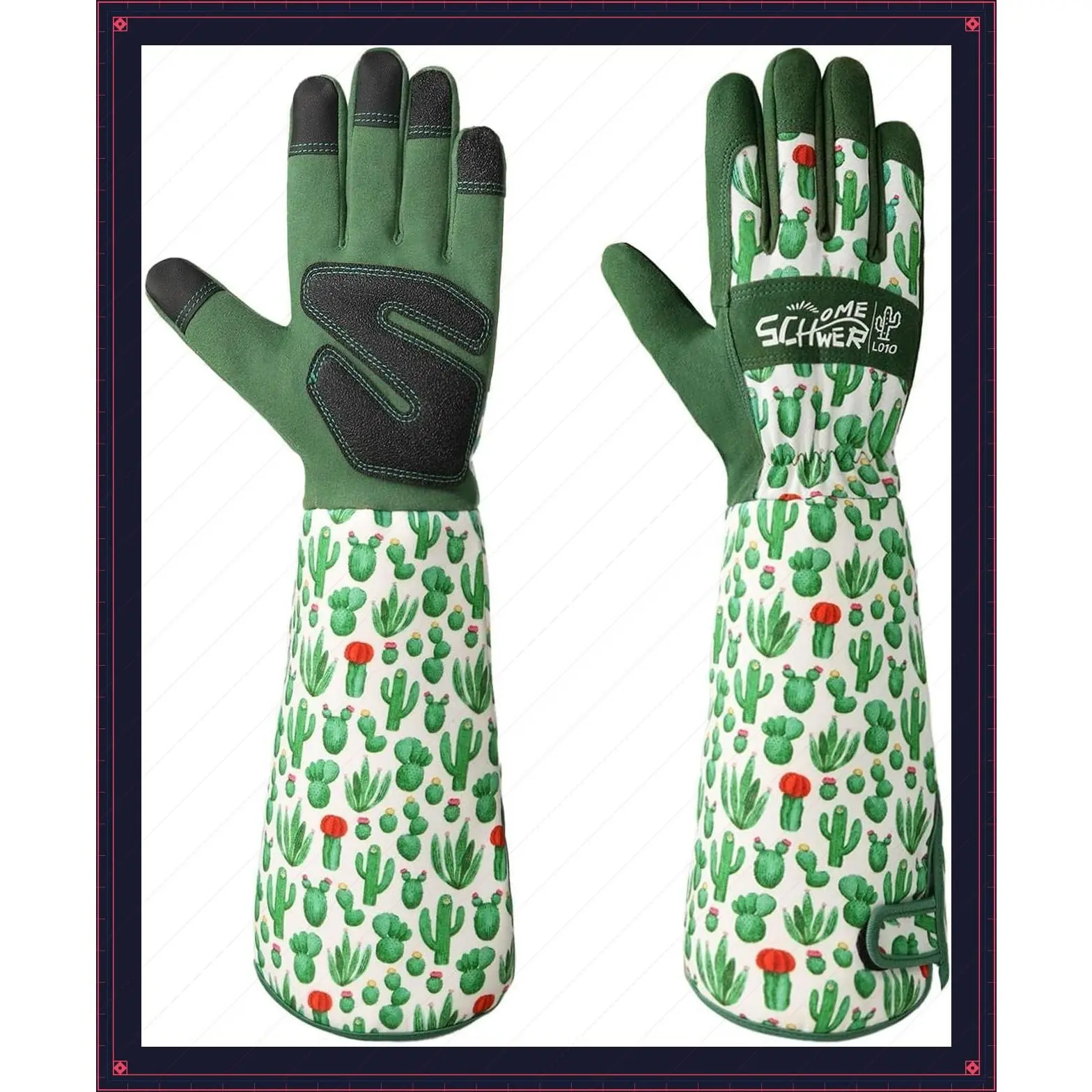 Gardening Gloves for Women, Reinforced Fingertips & Palm, L010, S | Touchscreen, Forearm Protection, Abrasion Resistant, Breathable, Comfortable, Rose Pruning, Weeding, Gardening Tools, GiftsGift