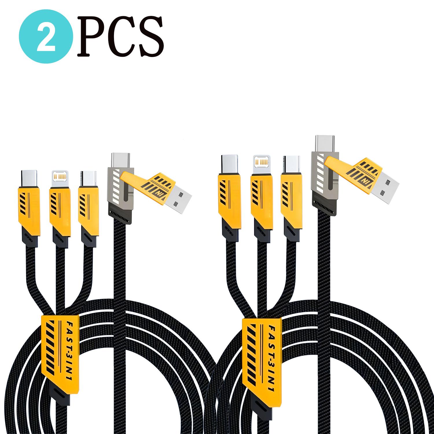 240w Super Fast Charging Cable with Nylon Braided Design, Durable Universal PD USB Charger for Type-C Micro iOS, 1.2 Meters Long, Available in 1 or 2 Pcs Set