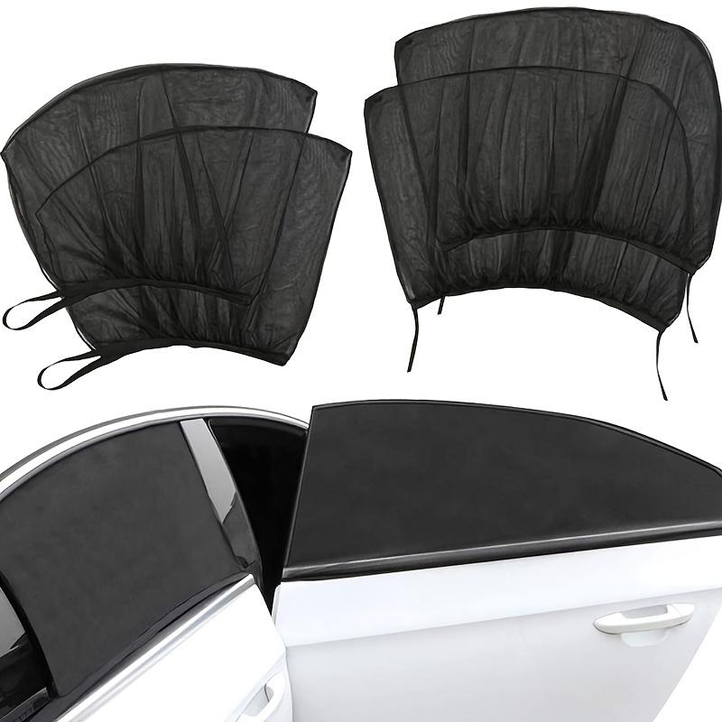 4-Piece Car Window Sunshade Set, Front and Rear Privacy Screens, Easy Installation, Breathable Material, UV Protection, Anti-Glare, Insect Repellent, Fits Most Vehicles, Suvs