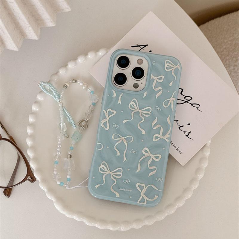 IPhone 13/14/16 Pro Max PC Case Protective Cover | Double layer Bow | Bow Chain | Best Friend Gift | Suitable for iPhone 11 12 13 14 15 16 Pro Max