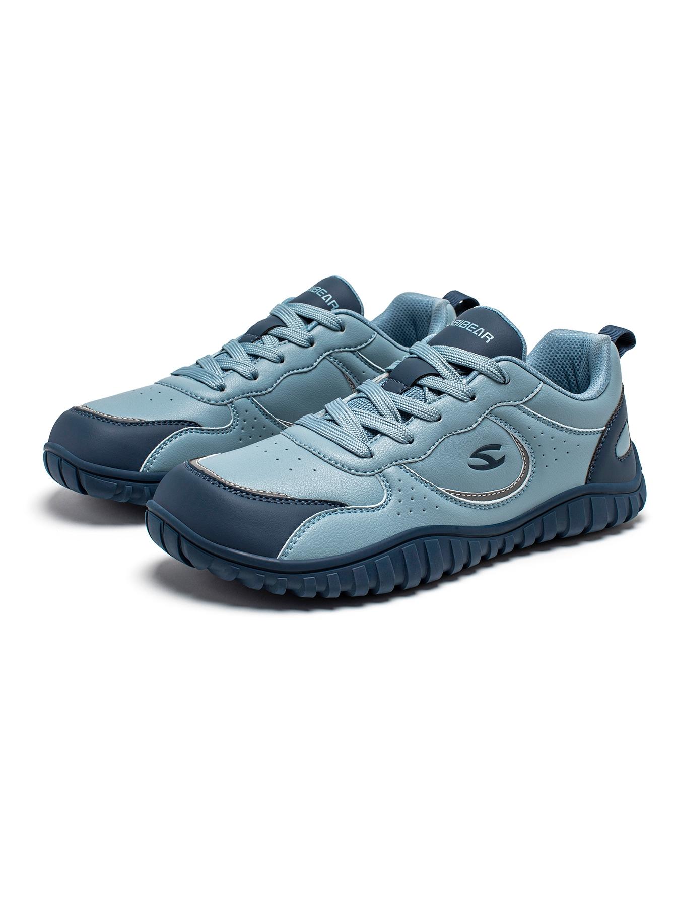 Men's Wide Head Shoes, Spring & Fall Casual Leather Sneakers, Comfortable Walking Shoes, Sporty Design, Hobibear New Arrival, Trendy Walking Shoes