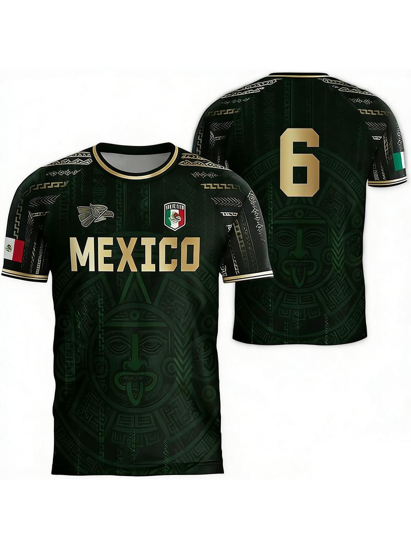 2026 New Arrival - Great Deal on Mexico World Cup Home Jersey,Men's Football Print T-shirt， 4 Mexican-themed jerseys，Breathable Sweat-Absorbent, Sporty Fit, All Seasons, Fast Shipping，Mexico home ground World Cup support jerseys，Family Gifts