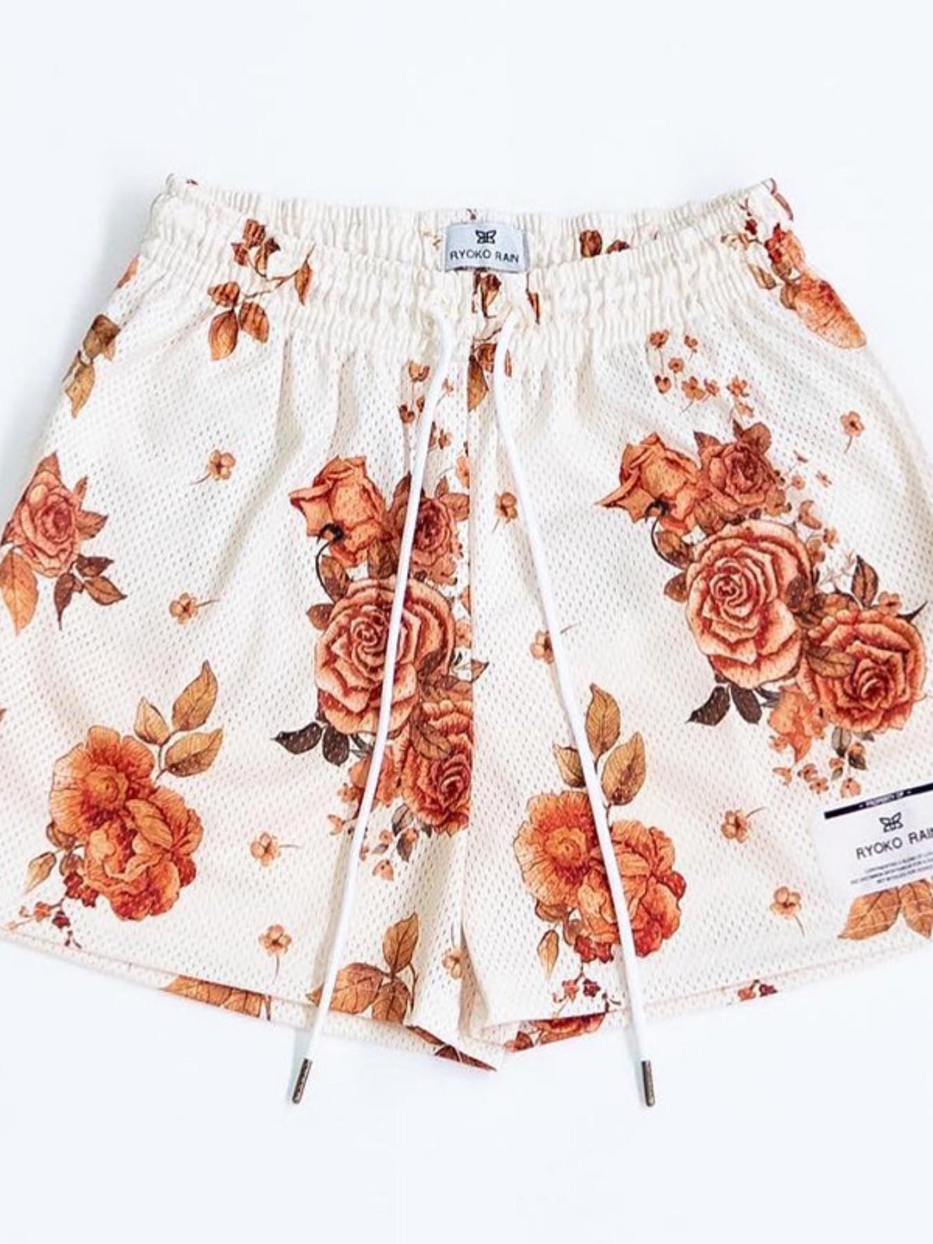 Ryoko/rain Casual Mesh Basketball Shorts for Men and Women, Summer Above-The-Knee Four-Quarter Pants, Elastic and Versatile