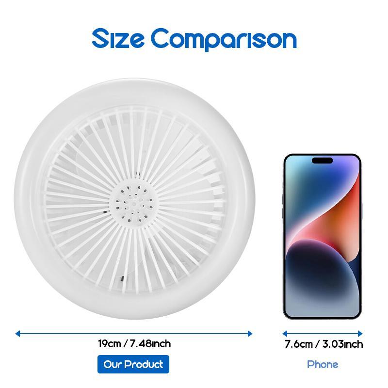 Adjustable LED Ceiling Fan Light with Remote Control, E27 Socket, Dual Function Cooling & Lighting, Timer Control, Modern Home Design, Decorative Lighting