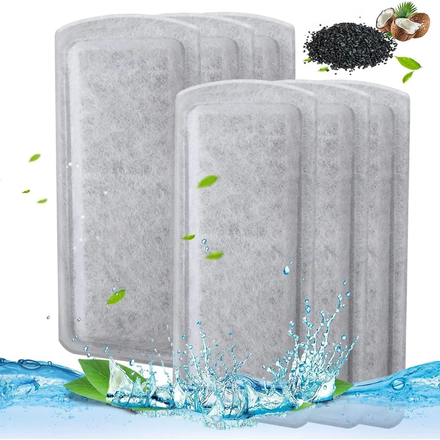 6 Pack Aquarium Filter Cartridges Compatible with Slim Filters S10/S15/S20, Replacement Fish Tank Filter CartridgesGift