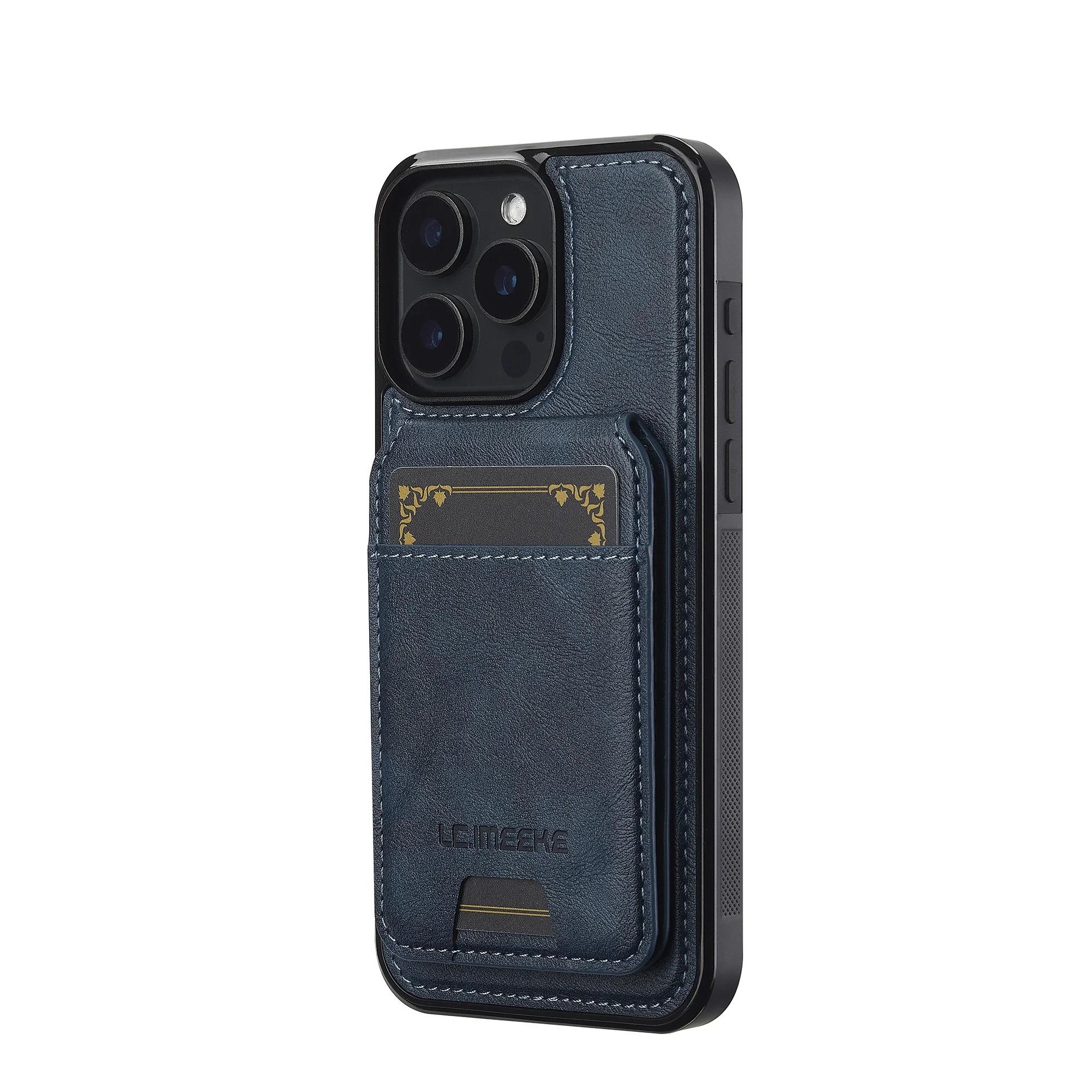 Detachable Magnetic 2 In 1 Leather Case For iPhone 16E 17 1615 14 13 12 11 Pro  Card Pocket Phone Cover