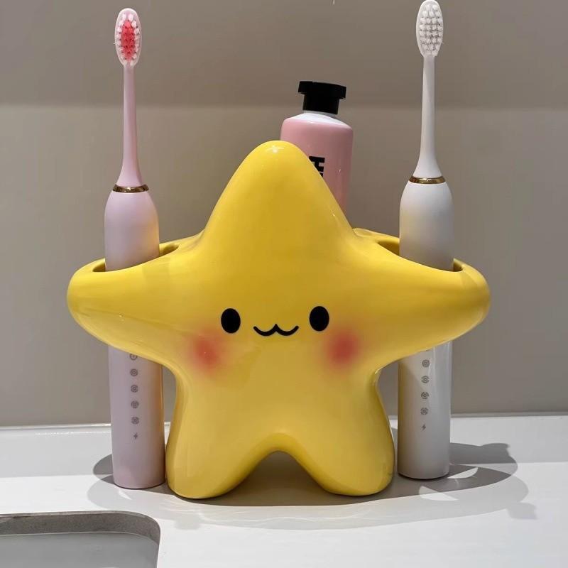 Cartoon Star Electric Toothbrush Holder, Cute Creative Bathroom Toothbrush Rack, Toothpaste Organizer, Home Use, Fun Design