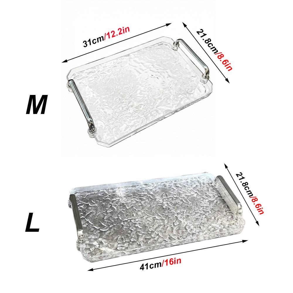 Plastic Serving Tray with Handles, Reusable Tray Rectangular Party Platters for Dessert Coffee Tea Table, Living Room Kit Plastic Serving Tray with Handles, Reusable Tray Rectangular Party Platters for Dessert Coffee Tea Table, Living Room Kit