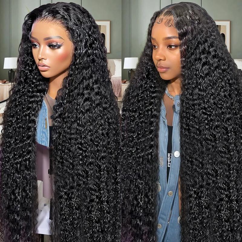 Bling Hair 13x6 HD Transparent Lace Frontal Real Hair Wigs Curly 180 Density 5x5 Lace Closure Glueless 30 Inch Deep Wave For Women Bling Hair 13x6 HD Transparent Lace Frontal Real Hair Wigs Curly 180 Density 5x5 Lace Closure Glueless 30 Inch Deep Wave For Women