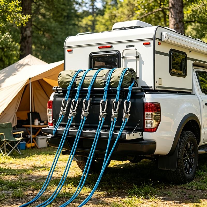 8-Piece Rope Set with Wheel Tightener and Locking Buckle, Carabiners, Ideal for Camping, Sailing, and Outdoor Activities, Secure Binding Solution