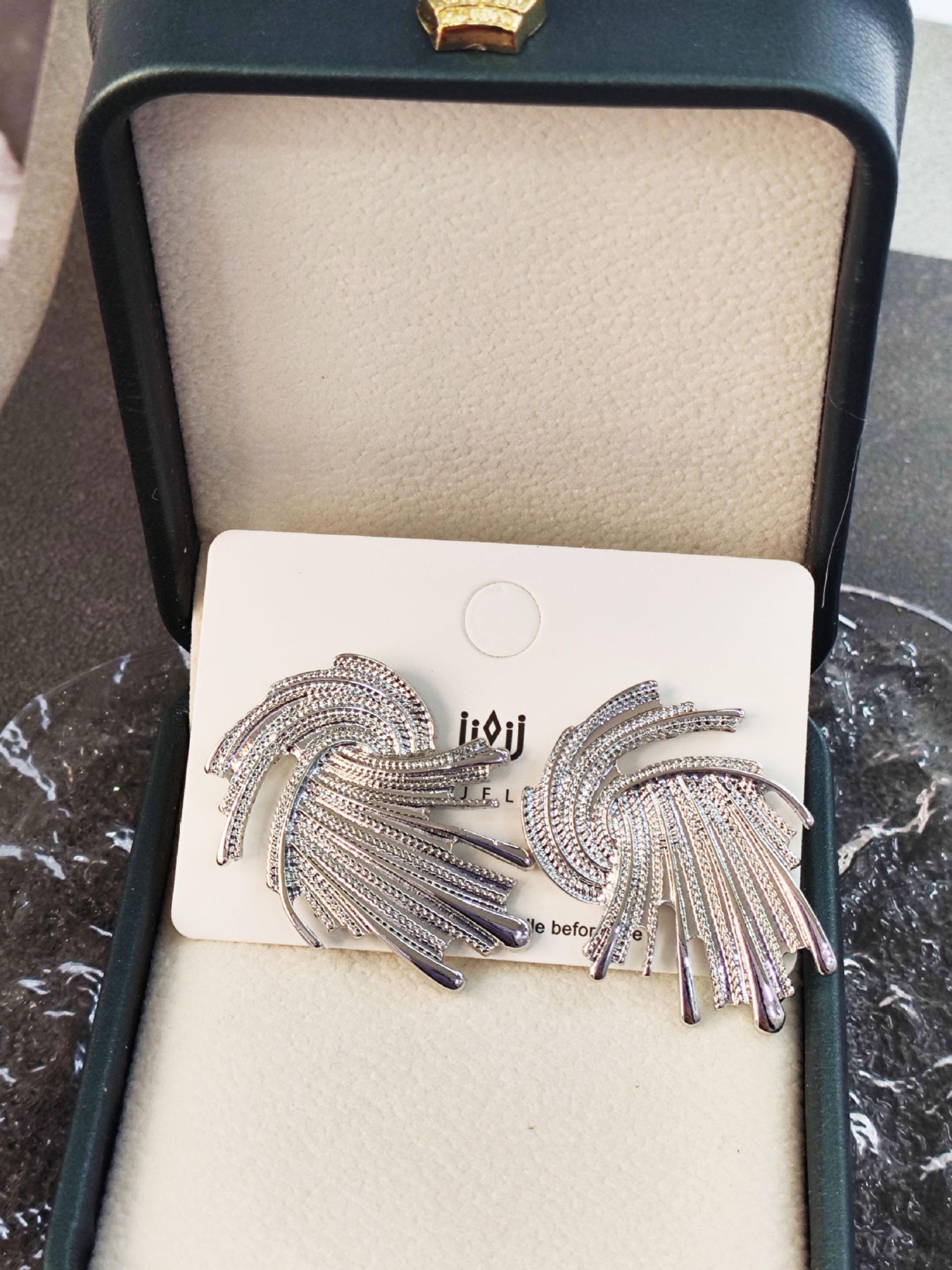 Vintage Hong Kong Style Firework Earrings, Plated, Non-Fading, Irregular Design, Perfect for Women Daily Parties Holidays