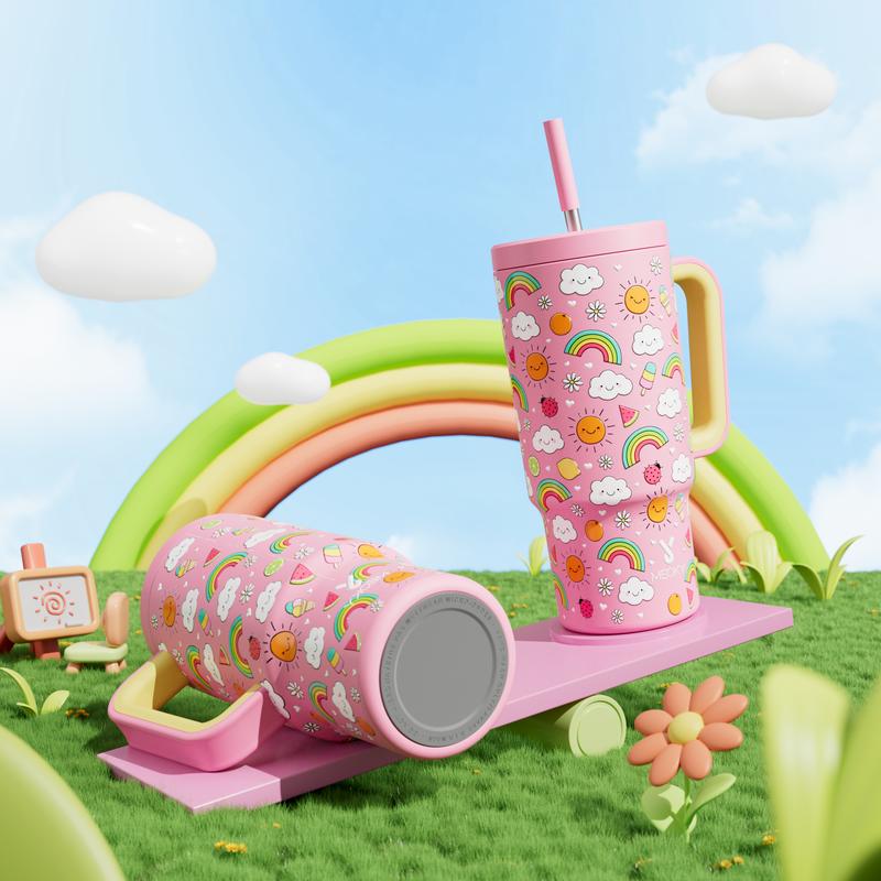 MEOKY 24oz stainless steel thermos cup,Hot Water Mug,It is suitable for school and outings. It is a reusable environmentally friendly cup that is non-slip and leak-proof and keeps cold for 24 hours,Valentine’s Day Gift