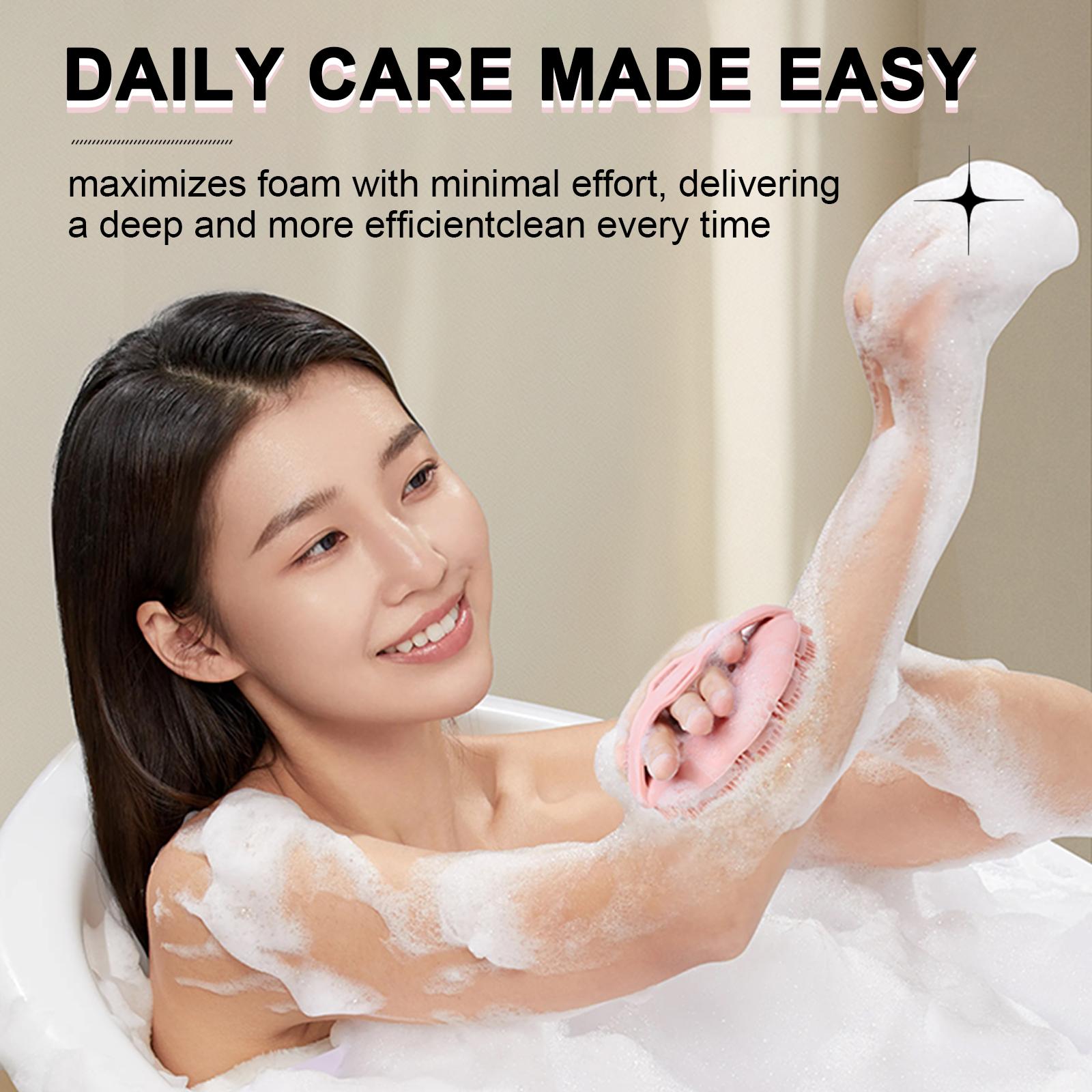 silicon scrubber body Shower Brush, Exfoliating Body Wash Scrubbers for Men and Women for All Skin Types,Ergonomic No-Slip Handle, Body Brush for Showering silicon scrubber body Shower Brush, Exfoliating Body Wash Scrubbers for Men and Women for All Skin Types,Ergonomic No-Slip Handle, Body Brush for Showering