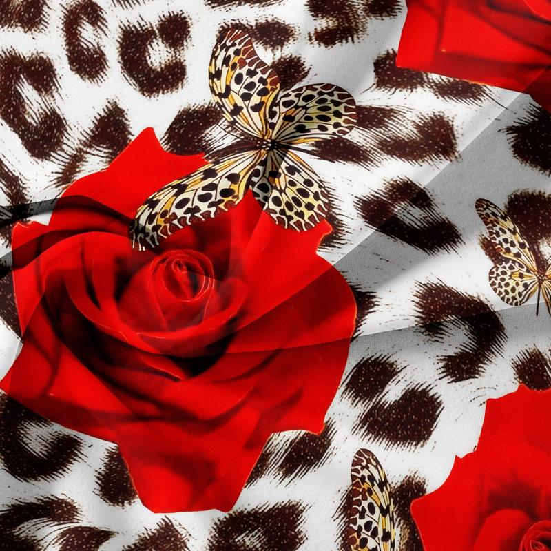 3 Counts/set Valentine's Day Love Letter Rose Pattern Duvet Cover Set including 1 Duvet Cover + 2 Pillowcases, Soft and Comfortable Decorative Bedding for Bedroom or Guest Room, Without Comforter