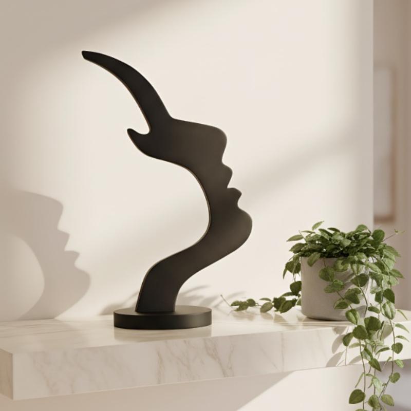 Modern Curved Glasses Stand, Elegant Side Face Holder, Minimalist Design, Protective Glasses Case for Desks or Nightstands, Thin