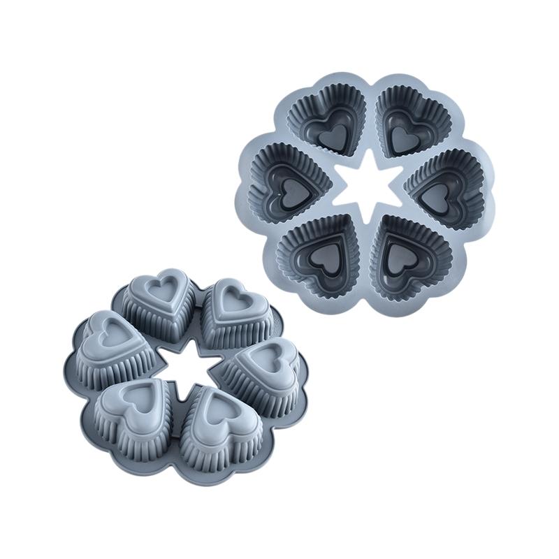 1PCS Silicone Heart-Shaped Baking Mold, Non-Stick Cake Chocolate Cookie Mold, High-Temperature Resistant, Easy to Clean, Durable, Perfect Gift