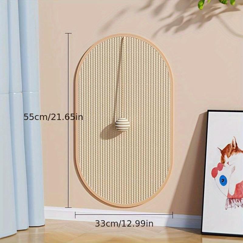 Cat Scratching Pad, 1 Count Wall Mounted Cat Scratcher, Cat Scratching Board, Pet Supplies for Indoor Cat, Cat Furniture, Cat Accessories