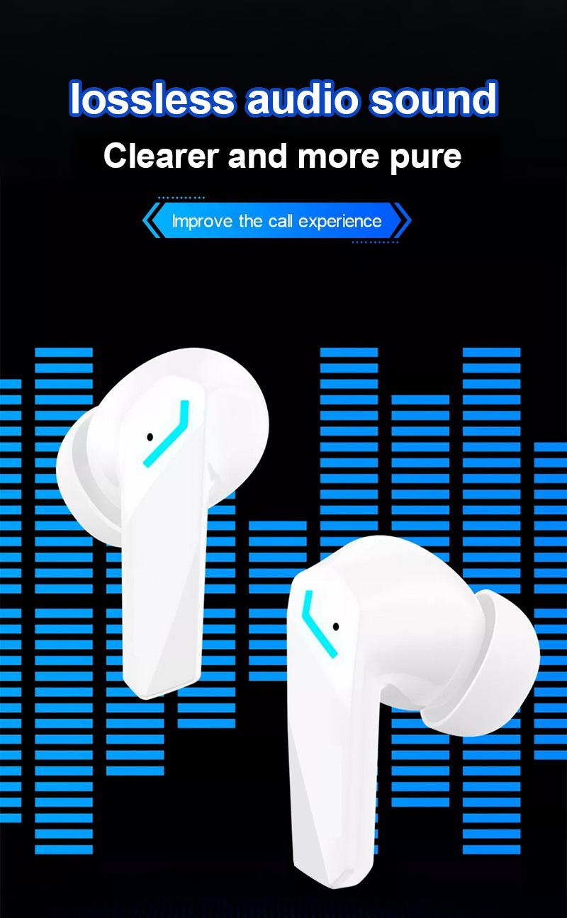 TWS Cool Gaming Earbuds with Charging Case, Long Battery Life, Stereo Sound, Type-C Charging, Fast Charging Earbuds, Perfect Gift for Boys and Girls, Portable Wireless Headphones, Multifunctional Earbuds, True Wireless Headset