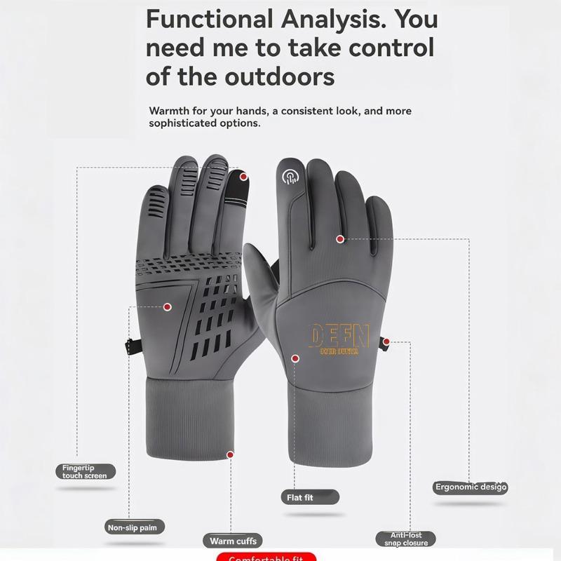 1 pair with Dean Overdue Islamic Art Quotes Quick Buckle Textwinter gloves Winter Thermal Gloves Touch Screen Touch Screen Compatible Hiking full finger gloves for men women Soft Christmas gifts