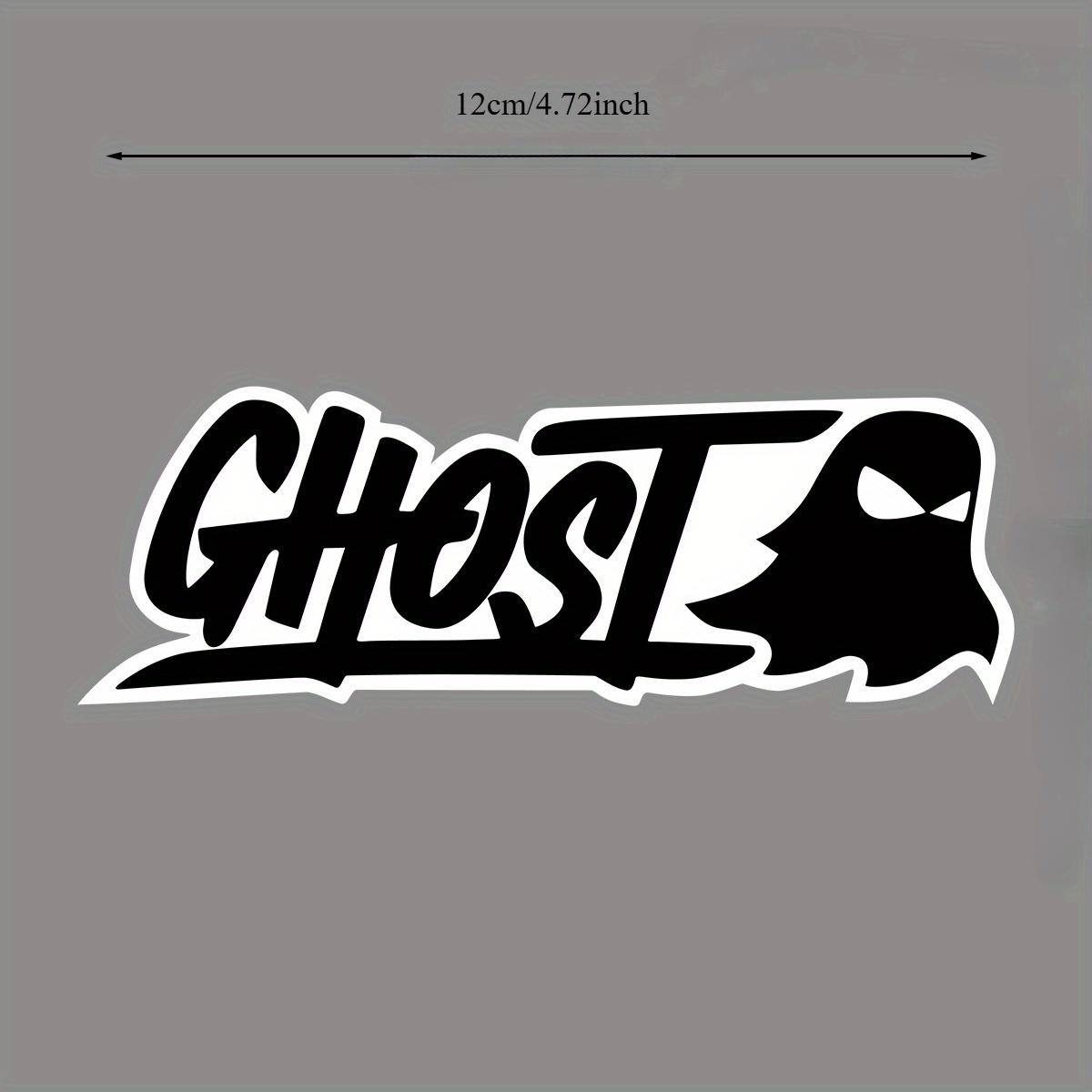 1PC Waterproof vinyl sticker decal for motorcycles and cars, featuring a ghost design, perfect for your motorcycle windshield and body, Motorcycle Stickers, Waterproof Vinyl Decals
