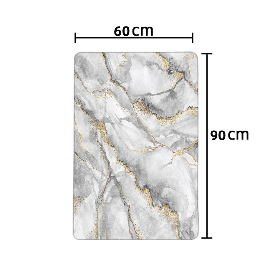 [Popular Choice]1pc, home decoration, bathroom floor mats, bathroom anti-skid mats, kitchen decoration, kitchen floor mats, gray marble pattern floor mats, simple theme floor mats, soft and comfortable, and relieve fatigue.