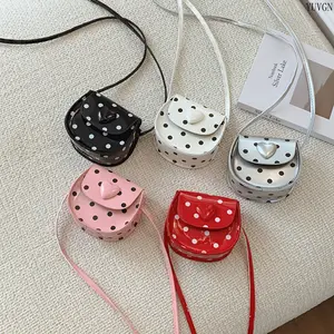 Chic Polka Dot Shoulder Bag, Trendy Korean Style Crossbody Purse, Elegant Single Shoulder Sling Bag Ideal For Summer Daily Wear