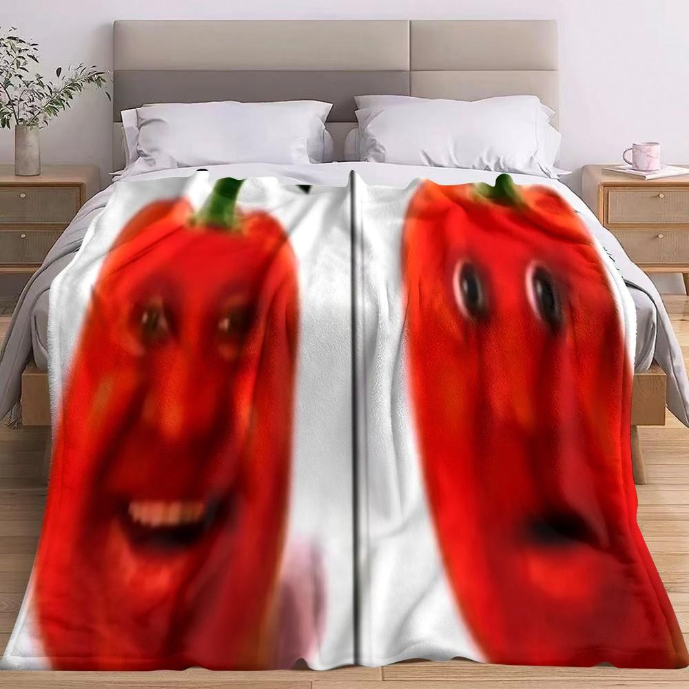 Funny Pattern Print Blanket, Flannel Series Bedding, Dormitory Blanket, Nap Blanket, Car Blanket, Office Blanket, Air Conditioning Blanket