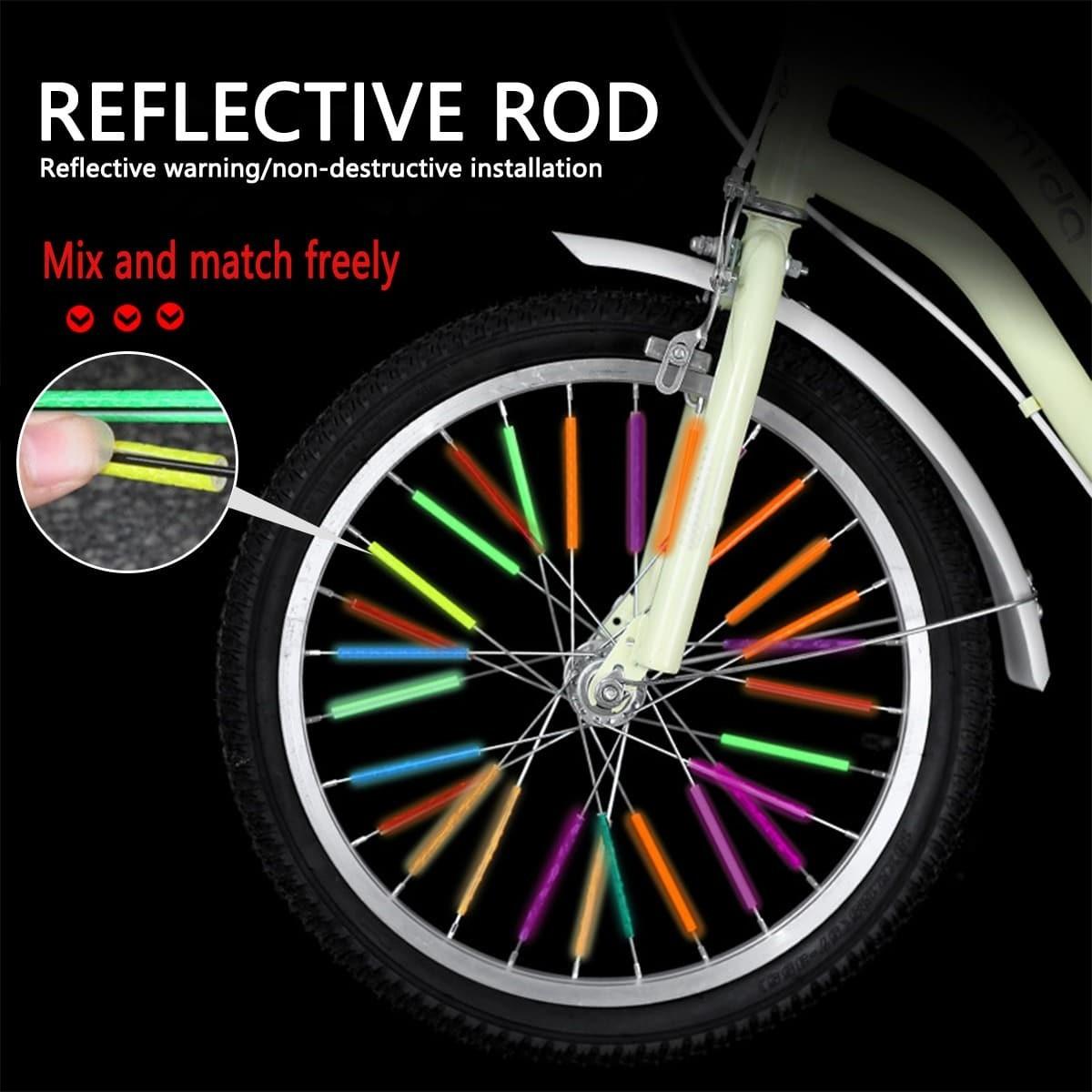 Bicycle Reflective Spoke Tape Steel Wire Card Strip Warning Night ...