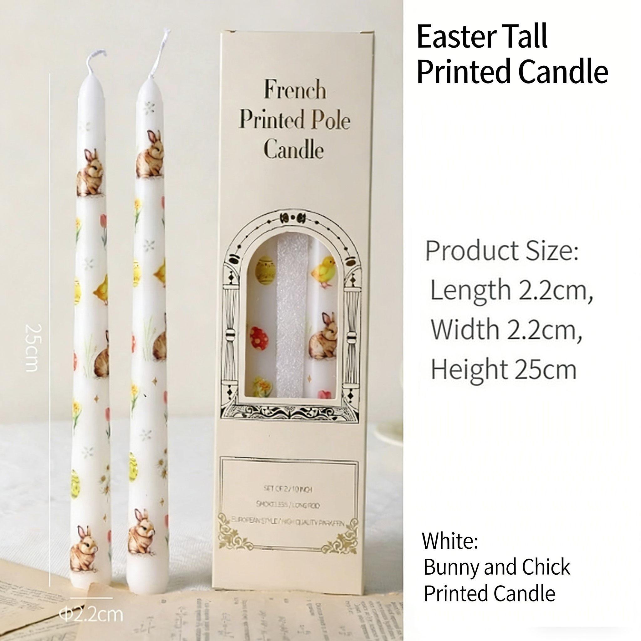 Easter Wax Set, Multi-Color Candles, Rabbit/egg/chick Prints, High-Quality Smokeless Wax, Perfect for Easter Table Decor, Home Décor, Gift Ideas