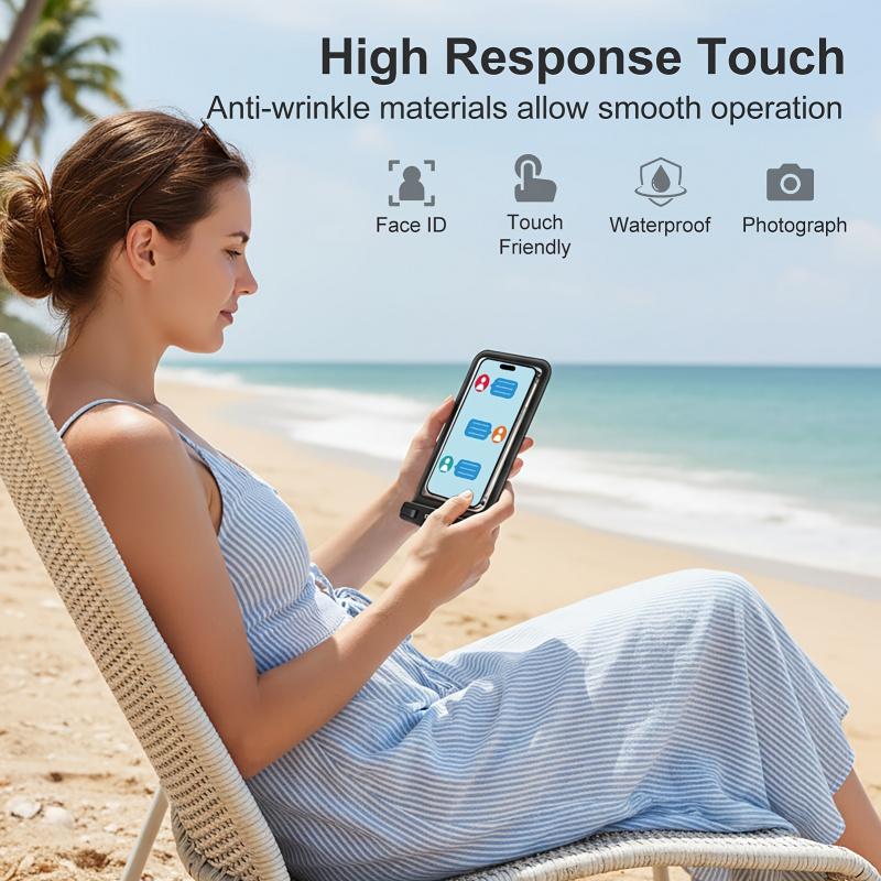 1 Piece Waterproof Phone Pouch - 7-Inch Waterproof Phone Case, Compatible with iPhone 17 Pro, 16, 15, 14, 12, 11 Pro Max, XS Plus, Fits XIAOMI 17 Pro Mobile Phones, Dry Phone Bag for Rafting, Skiing, Water Activities and Beach Trips (Model: DM664)